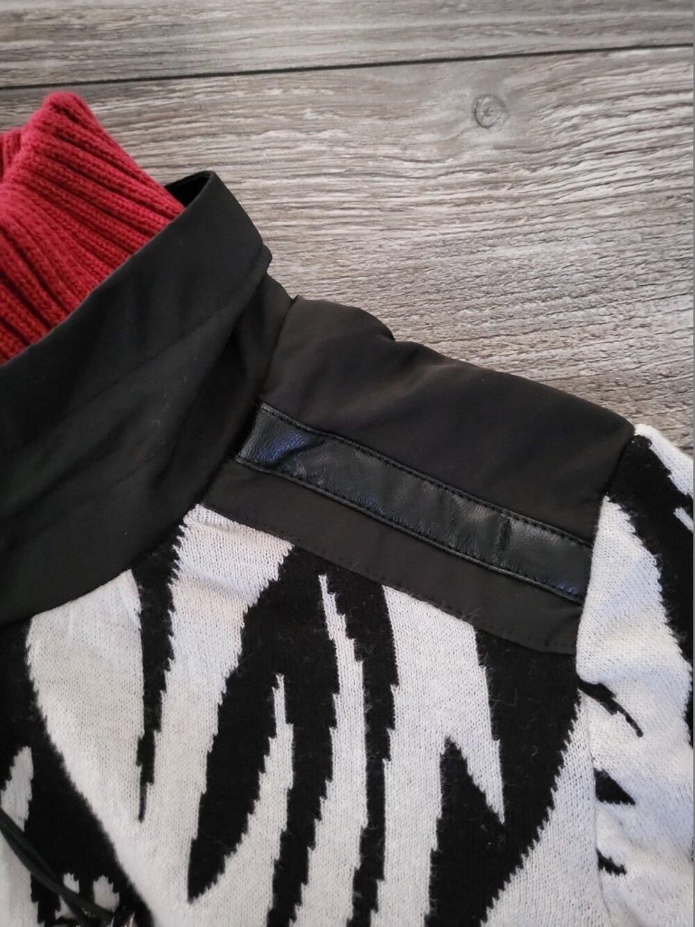 Abstract Knit Full Zip Cardigan Jacket Sweater Women Size S Small - Picture 5 of 13